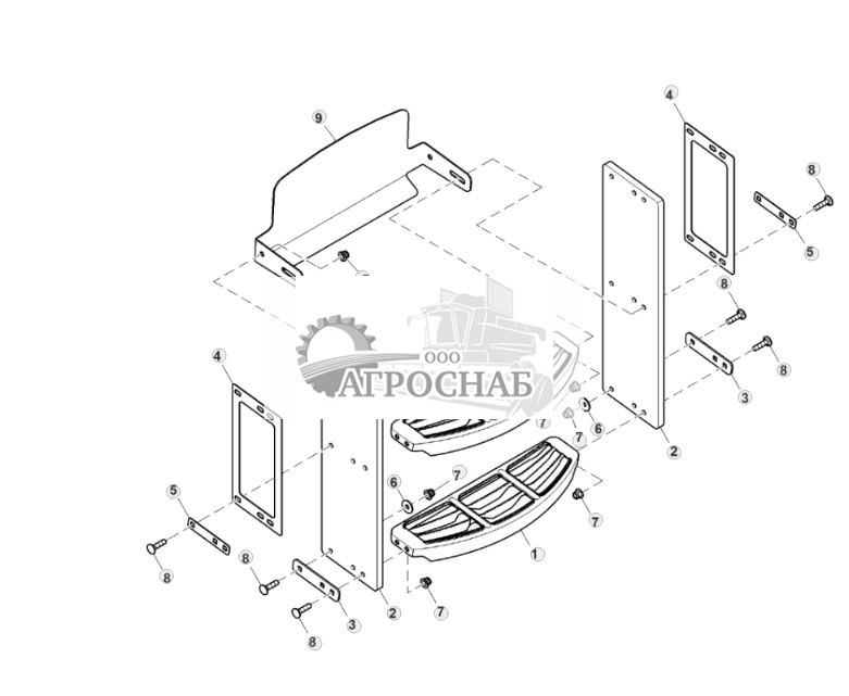 Лестница и подножка с двойным подвесным кронштейном, средняя и короткая - ST769386 248.jpg